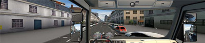 Simulateur de conduite  vu voiture