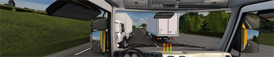 Simulateur de conduite  vu camion