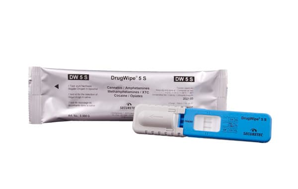 Fiche produit Test salivaire de dépistage de stupéfiants - DrugWipe® 5  drogues - SECURETEC FRANCE SARL
