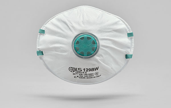 Masque jetable FFP2 R D à valve format coque BLS 129BW