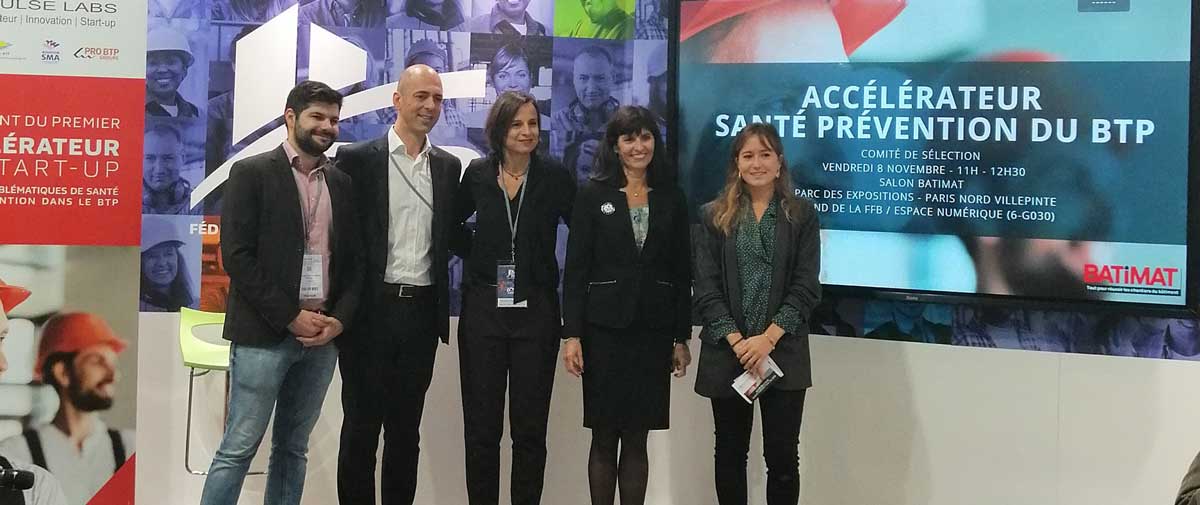3 nouvelles start-up intègrent l’accélérateur Santé - Prévention dans le BTP