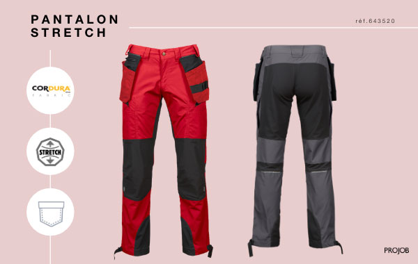 Pantalon stretch et cordura