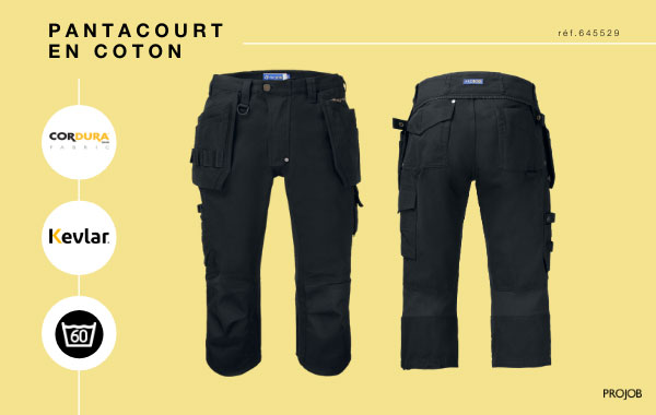 Pantacourt Coton/Polyester KEVLAR CORDURA