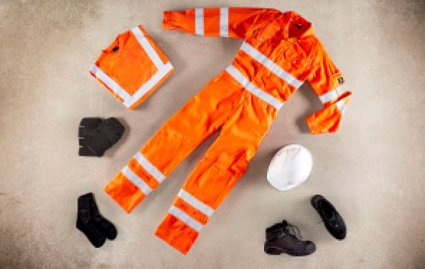 Combinaison Hi-vis orange avec poches genouillères MASCOT, classe 3