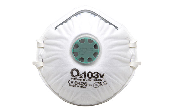 Masque jetable FFP3 NR D à valve format coque BLS 103V