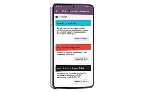 Application mobile de gestion de crise