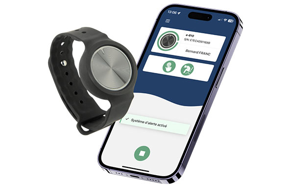 Dispositif d’alerte Bluetooth PTI-DATI – Emerit e-B10