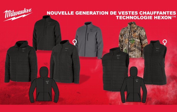 Gamme de vêtements chauffants avec batterie intelligente - Hexon