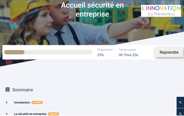 Plateforme e-learning pour un accueil sécurité entièrement digitalisé