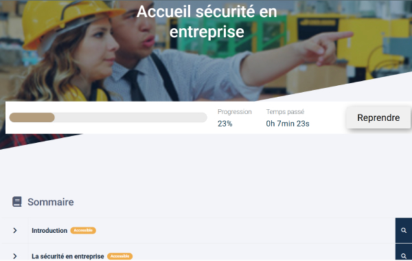 Plateforme e-learning pour un accueil sécurité entièrement digitalisé