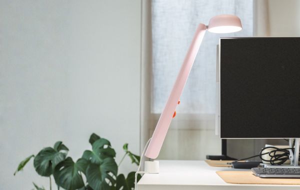 Lampe à pince Rose pastel - Polux Original